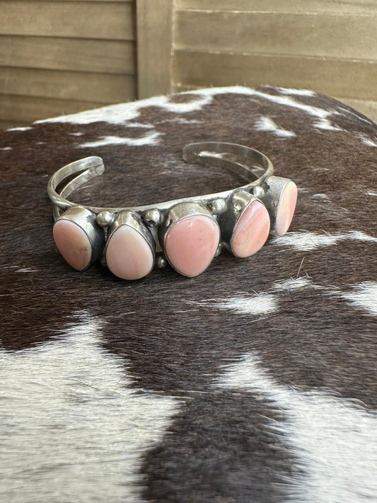 Pink Conch 5 Stone Cuff *Native