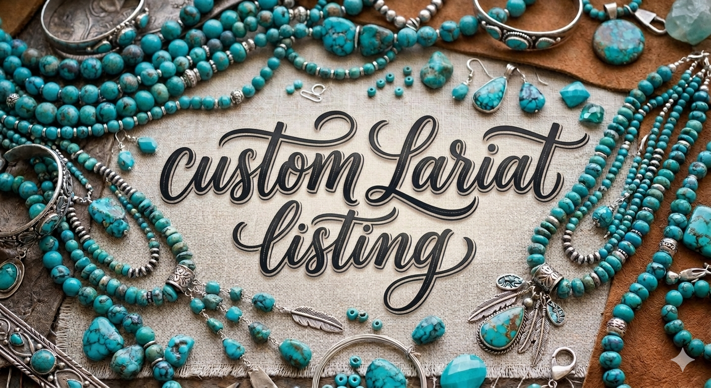 Redneck Pink & Turquoise pre order Lariat [Deposit ONLY]