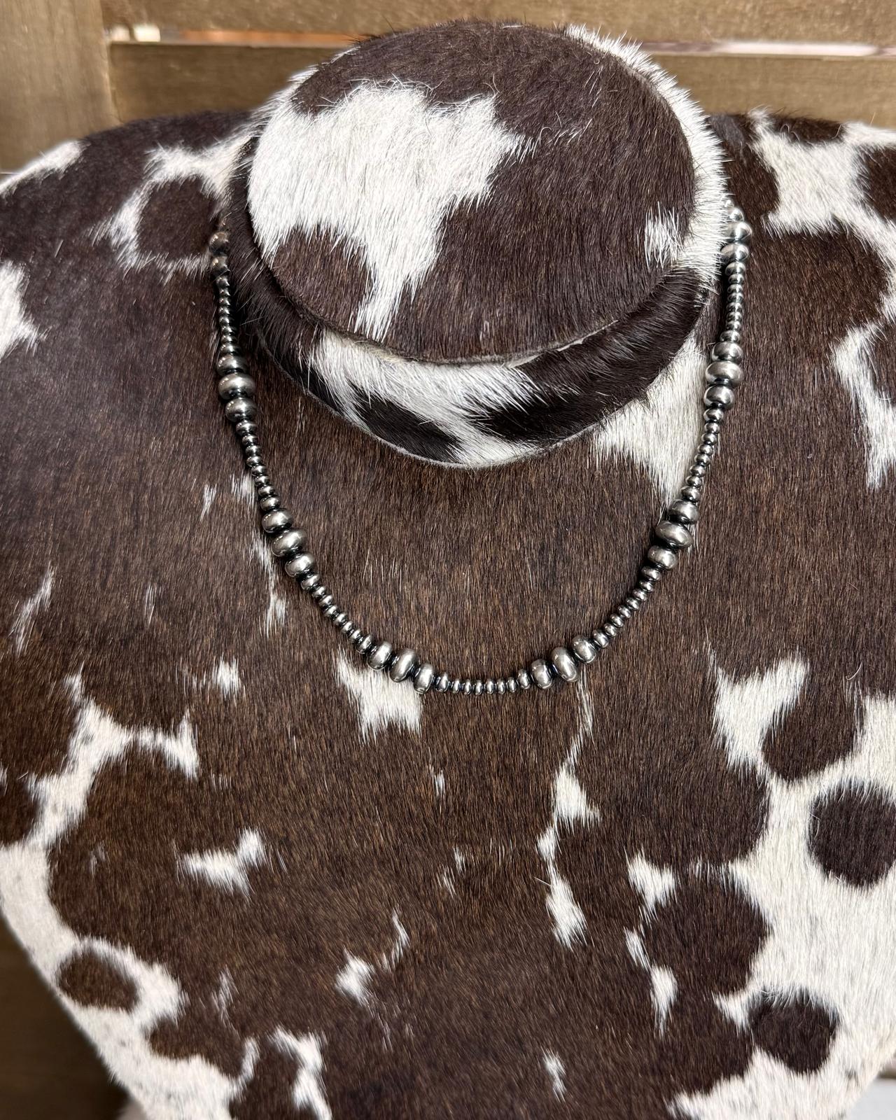 16" 3-8mm Graduated Rondelle Pearl