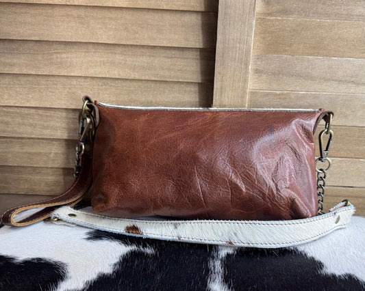 Cowhide Crossbody Leather Purse