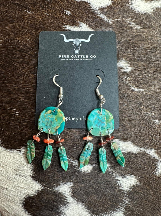 Slab Feather Earrings