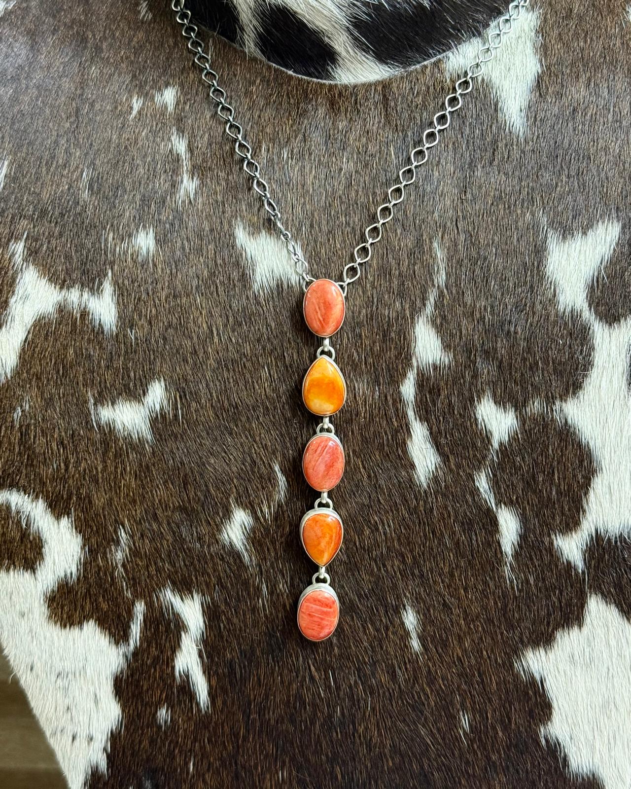 Spiny 5 Stone Drop Lariat *Native
