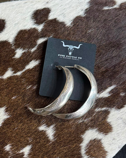 Sterling Pattern Half Hoops *Native