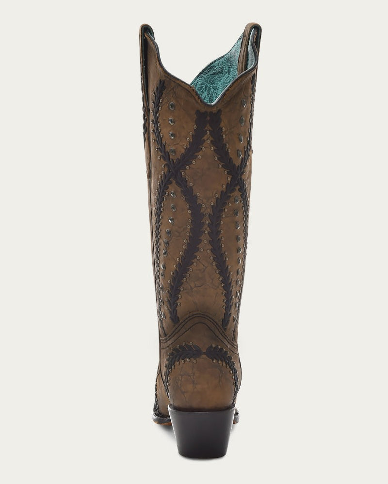 CORRAL brand Crystal Embroidery Stud Cowgirl Boots