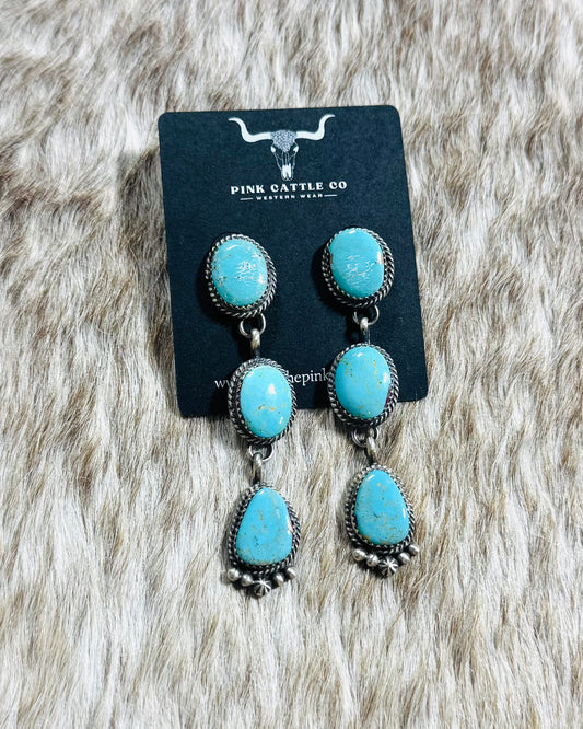 3 Stone Dangle Freda Martinez *Native