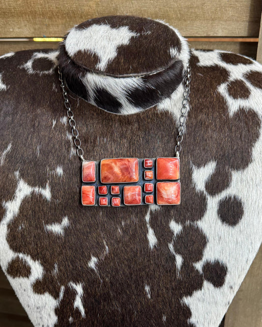 Multi Square Spiny Bar Necklace *Native