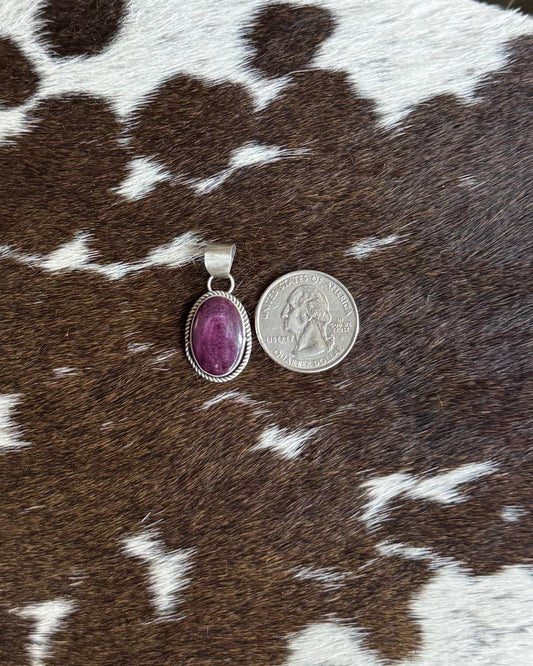 Purple Spiny Oval Pendant *Native