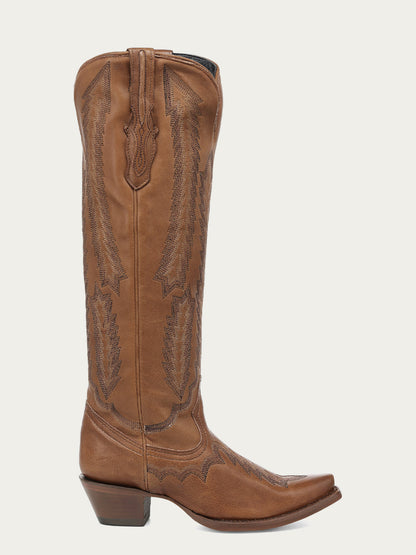 Corral Honey Serrated Pattern Tall Boot