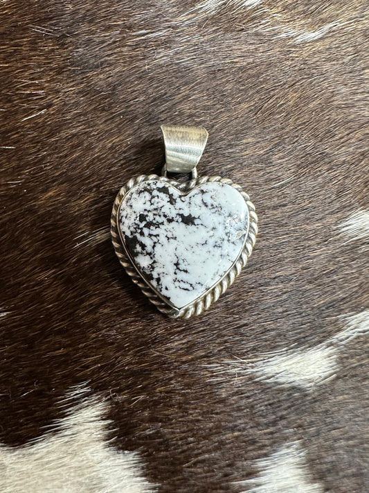 White Buffalo Heart Pendant *Native