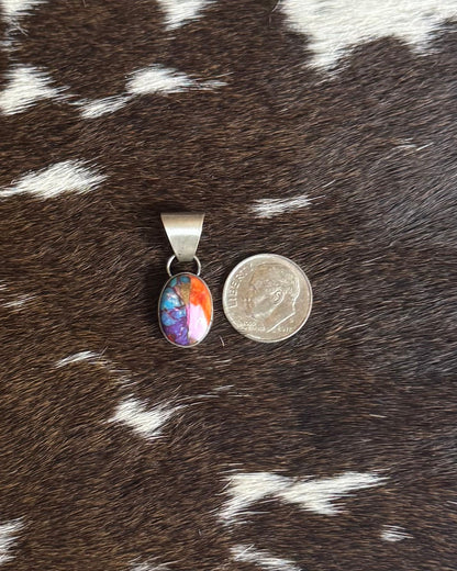 Simple Dainty Pink Dahlia Pendant *Native
