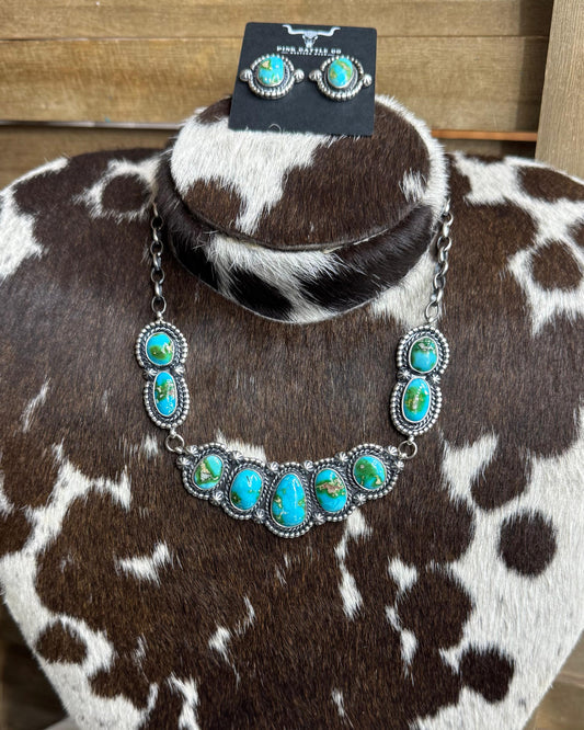 21" Sonoran Gold 9 Stone Necklace Set *Native