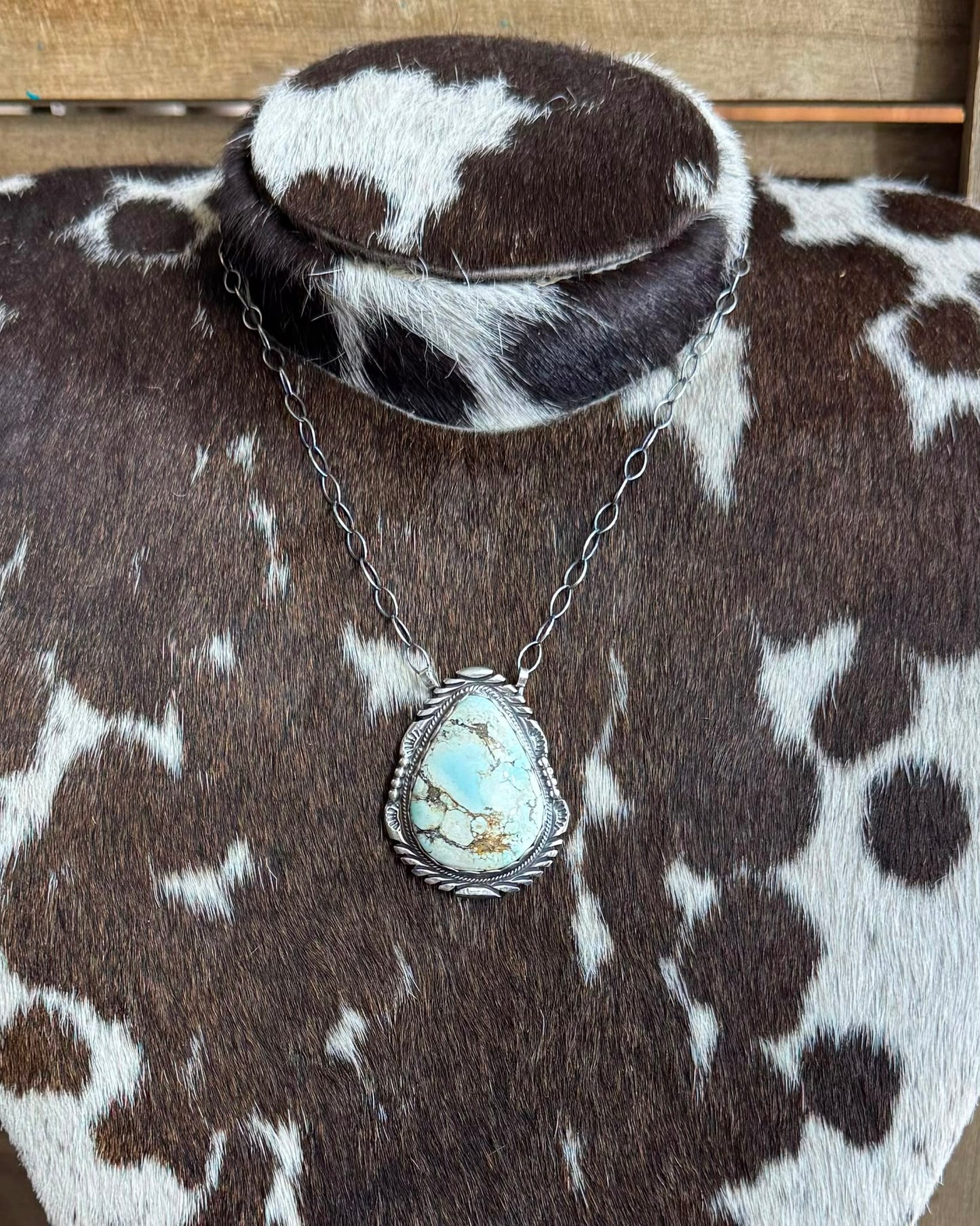 Baby Blue Teardrop Necklace *Native
