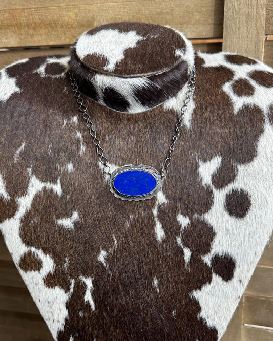 Oval Lapis Necklace *Native