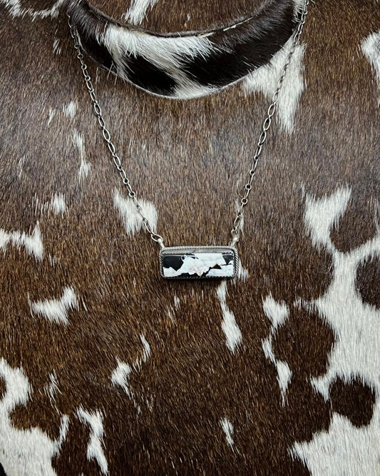 White Buffalo Bar Necklace *Native