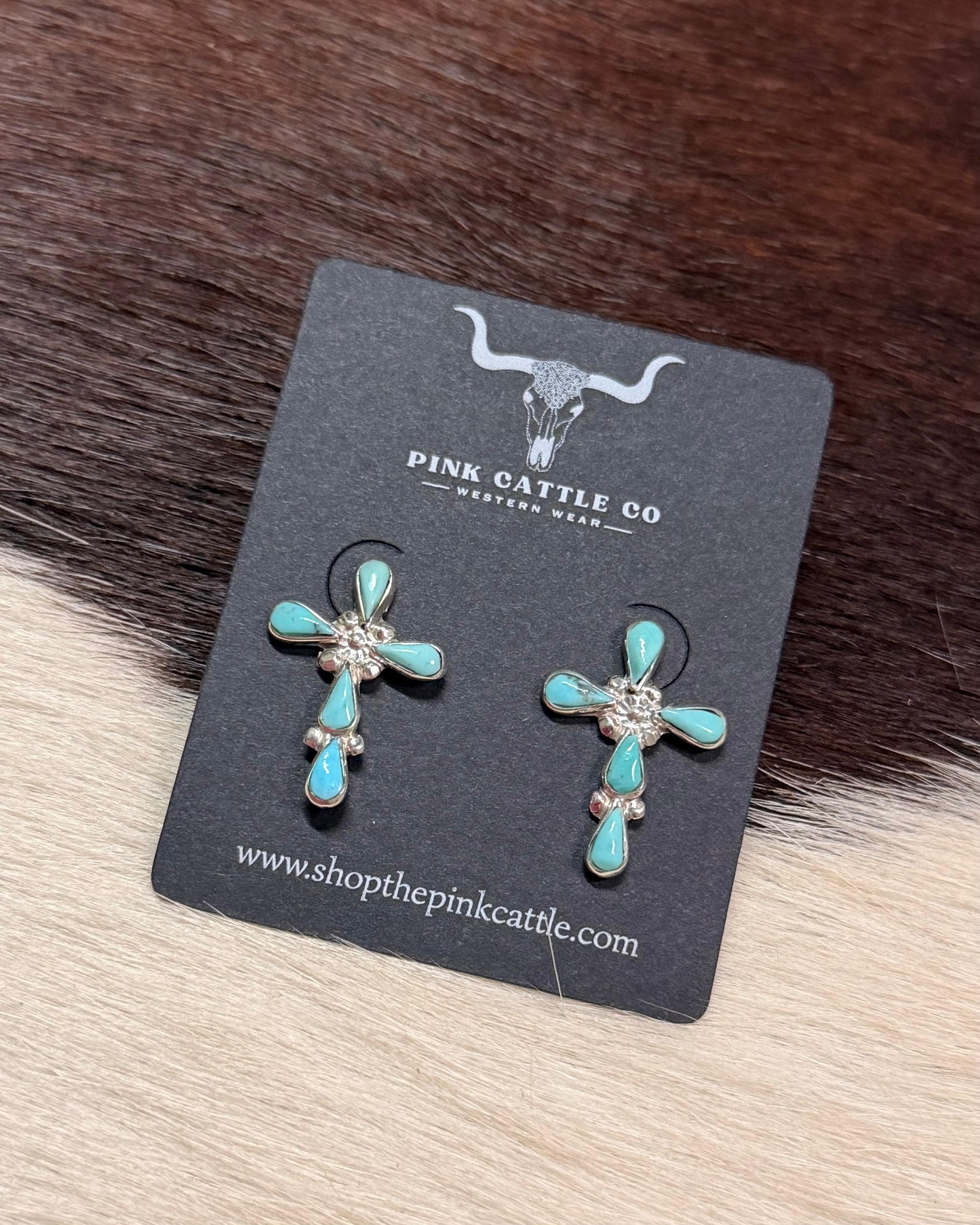 Cross Turquoise Stud *Native