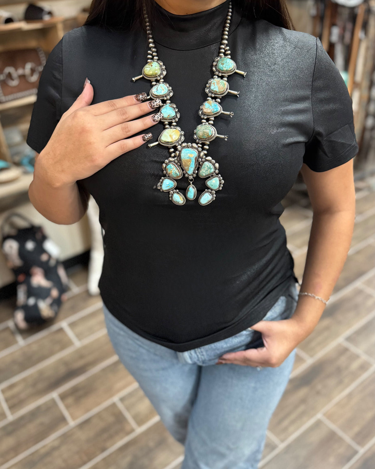 Royston Squash Blossom Statement Necklace *Native