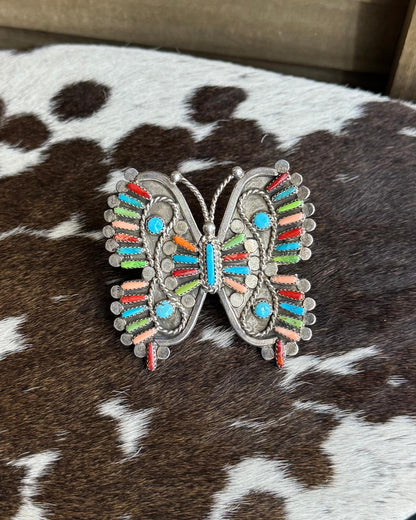 Multi Color Butterfly Ring Sz 9.5 *Native