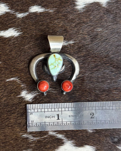Palomino & Red Spiny Naja Pendant *Native