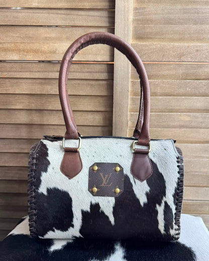 Med Loui Upcycled Brown Cowhide Speedy