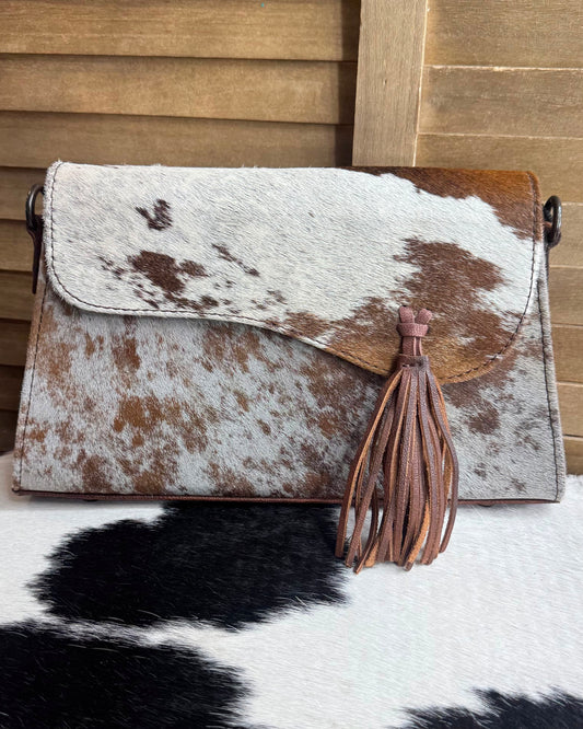 AD Brown Cowhide Clutch