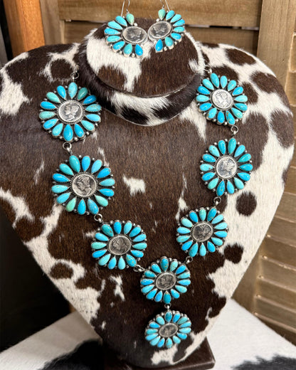 M Spencer Liberty Coin Cluster Statement Set *Native