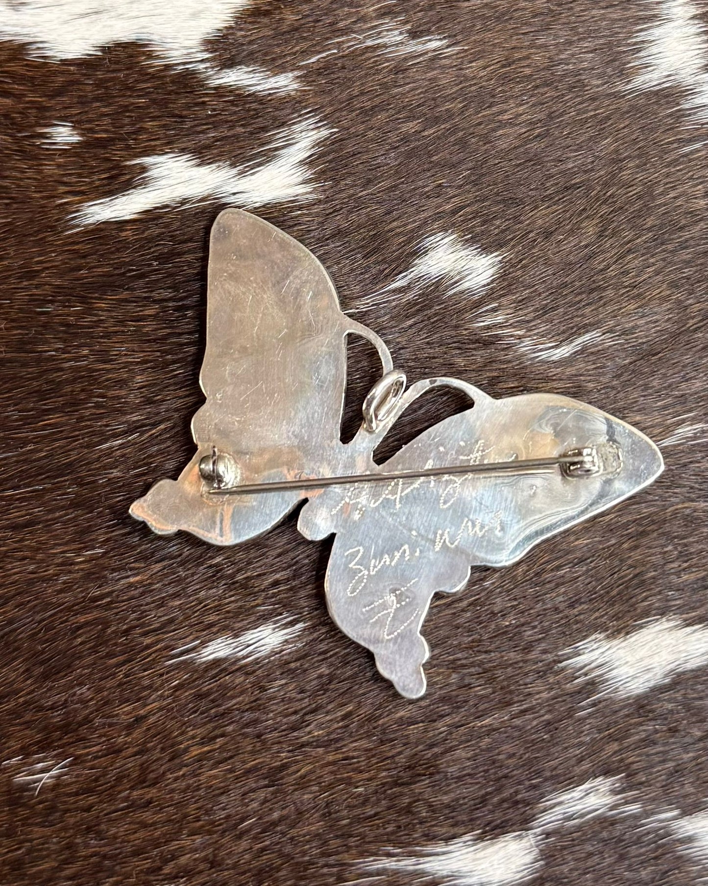 Inlay Butterfly Pin w/ Pendant Hook *Native