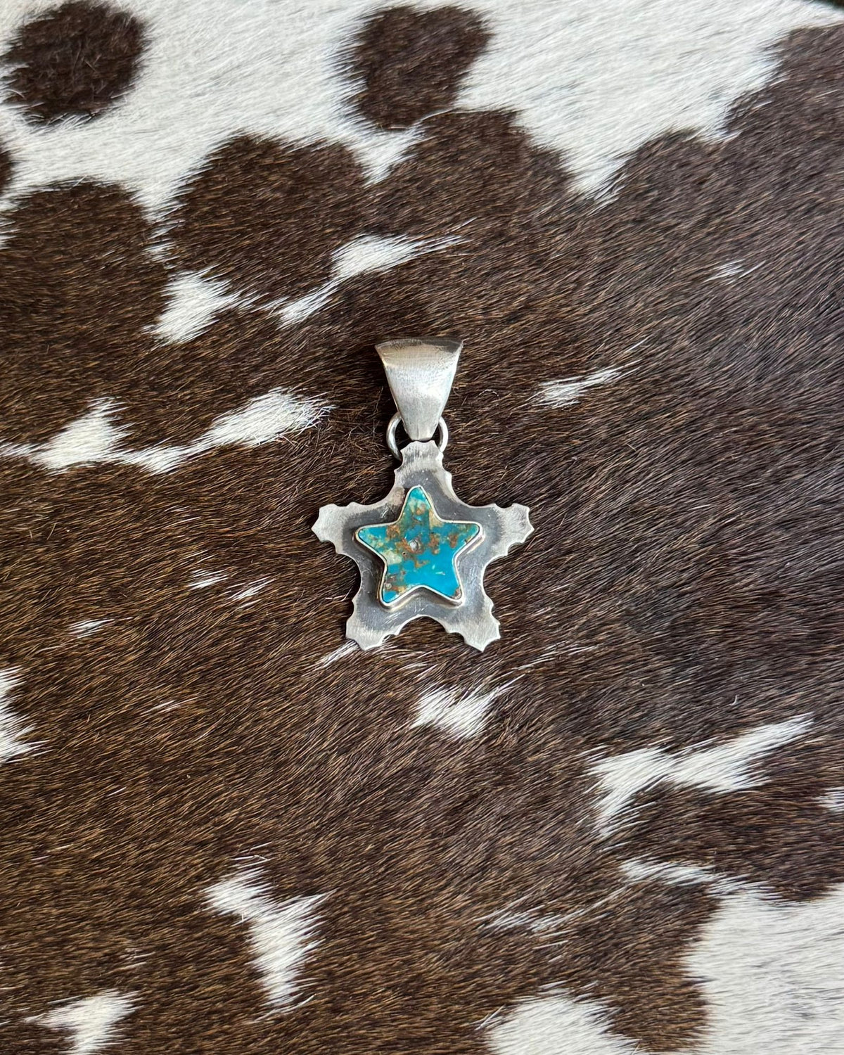 Blue Turquoise Star Pendant *Native