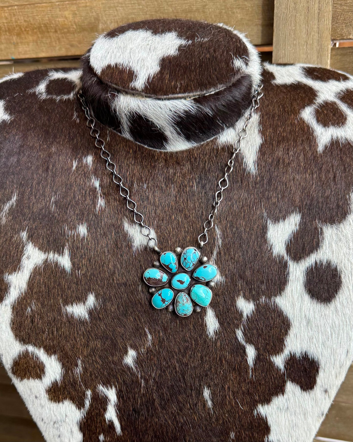 Egyptian Turquoise Full Cluster Necklace*Native