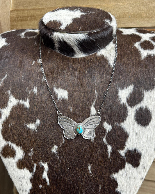 18" Kingman Butterfly Necklace *Native