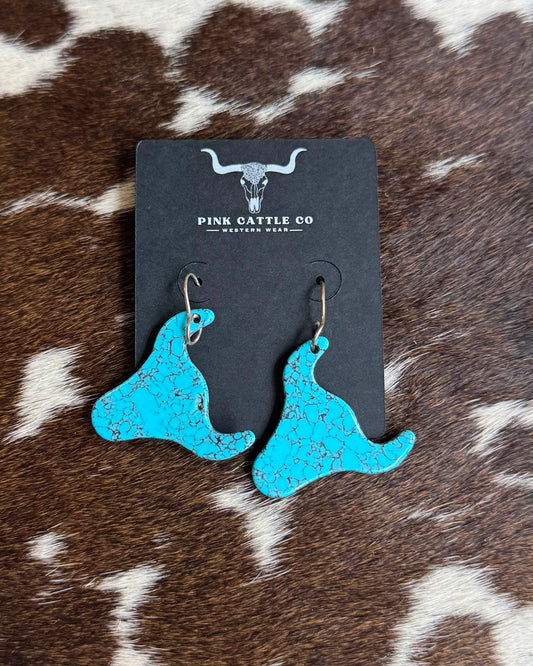 Longhorn Slab Earrings *Native Made