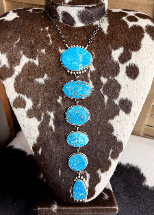 6 Stone Blue Ridge Lariat Necklace *Native