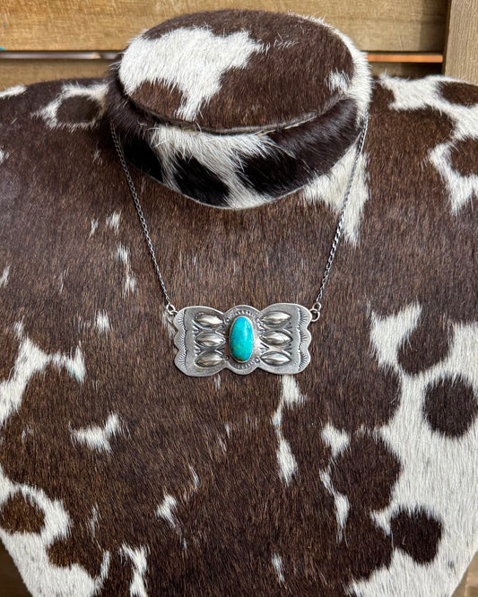 Turquoise Bow Necklace *Native