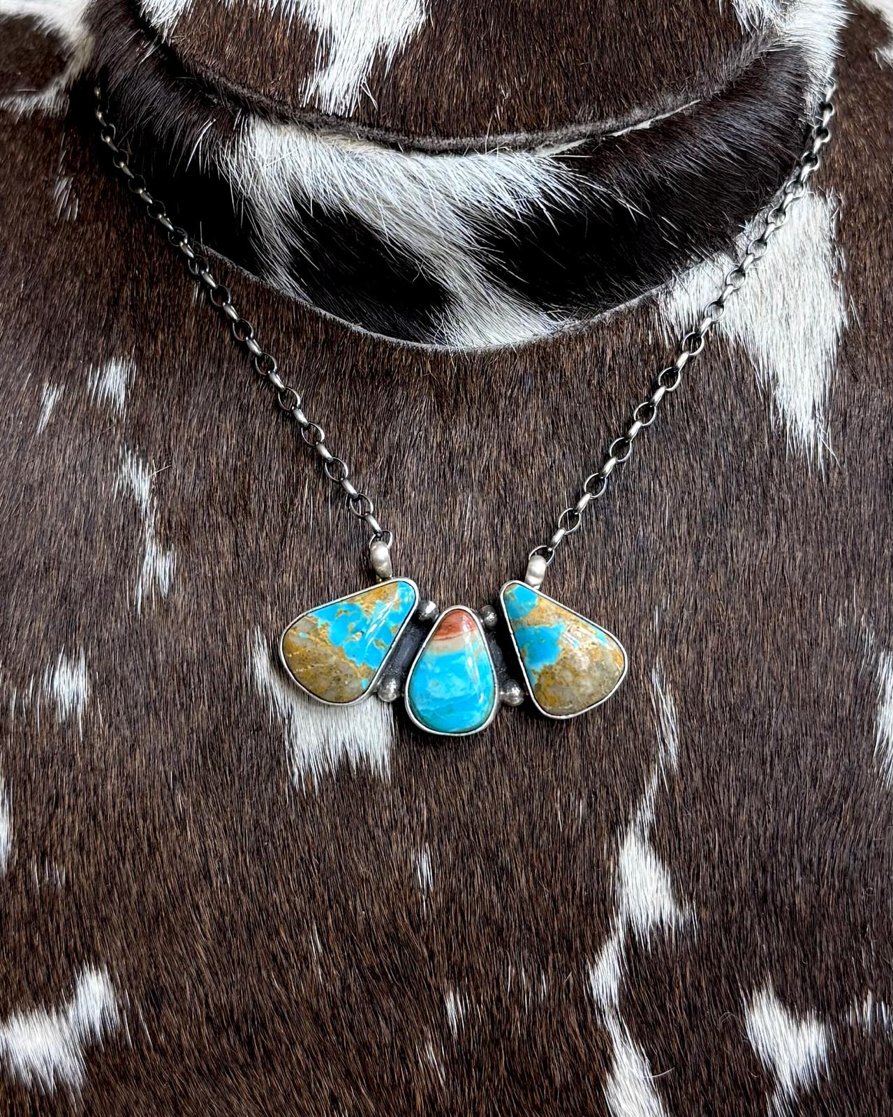 16" 3 Stone Necklace *Native