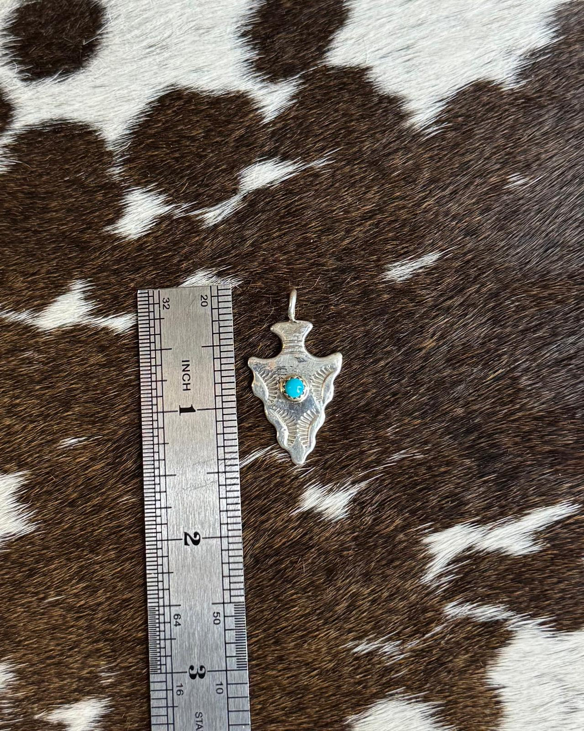 Turquoise Arrowhead Pendant *Native