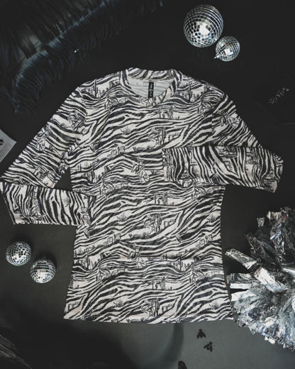 Let’s Get Mesh Zebra Wild Top
