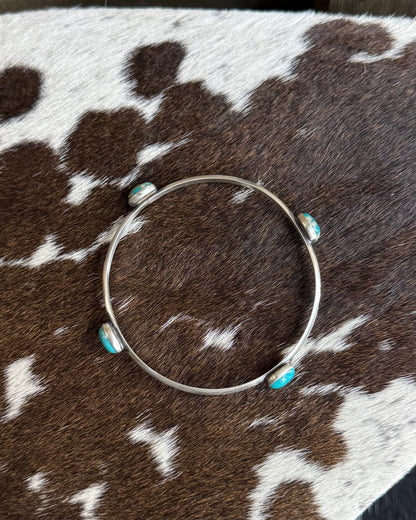 Blue Kingman 4 Stone Bangle
