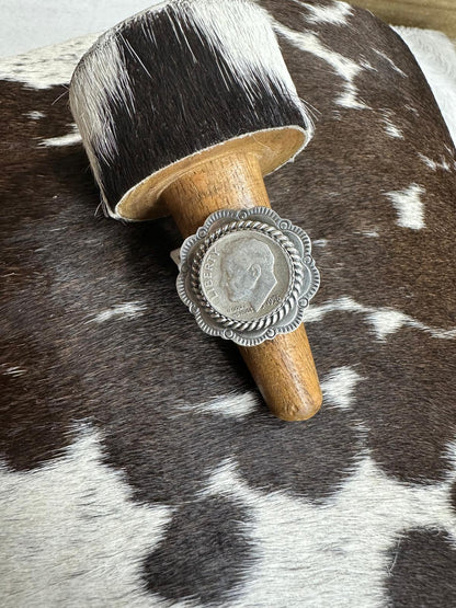 L Dime Ring Adj *Native