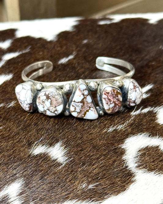 6" Wild Horse 5 Stone Cuff *Native
