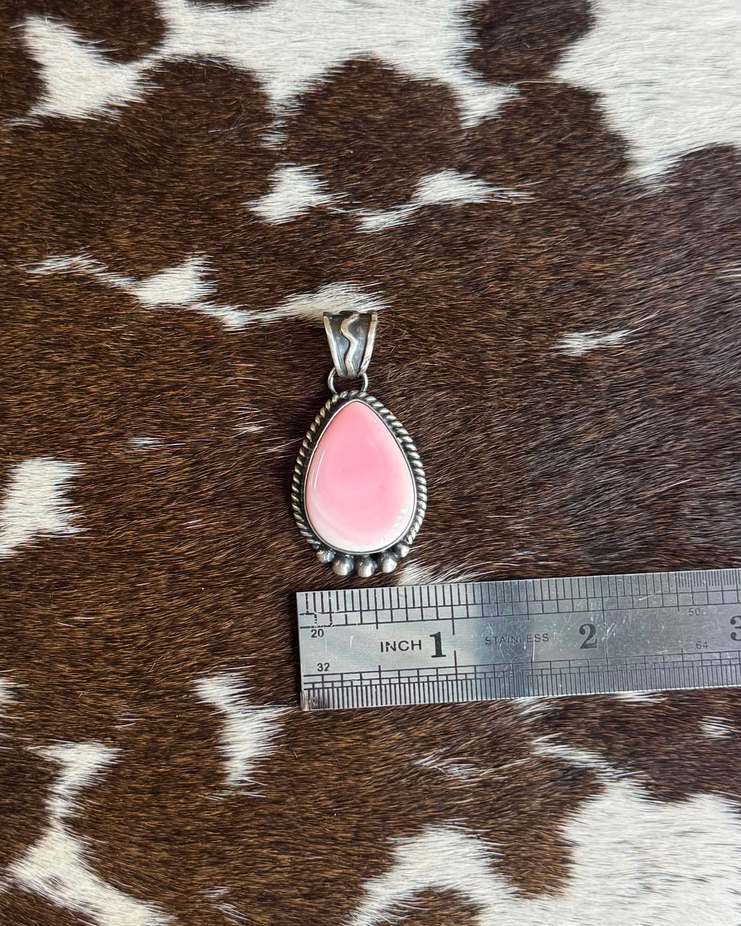 Pink Conch Teardrop Pendant *Native