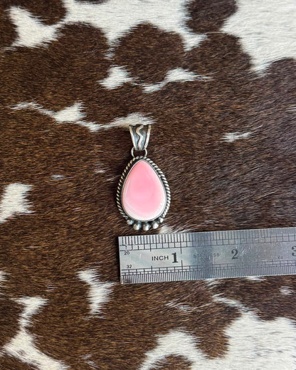 Pink Conch Teardrop Pendant *Native