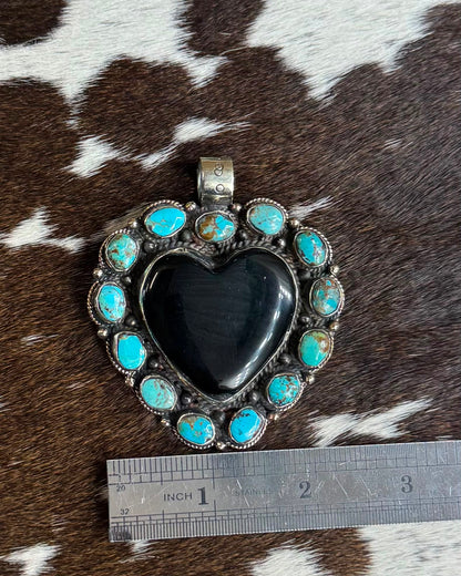 Black Onyx Heart Pendant *NonNative