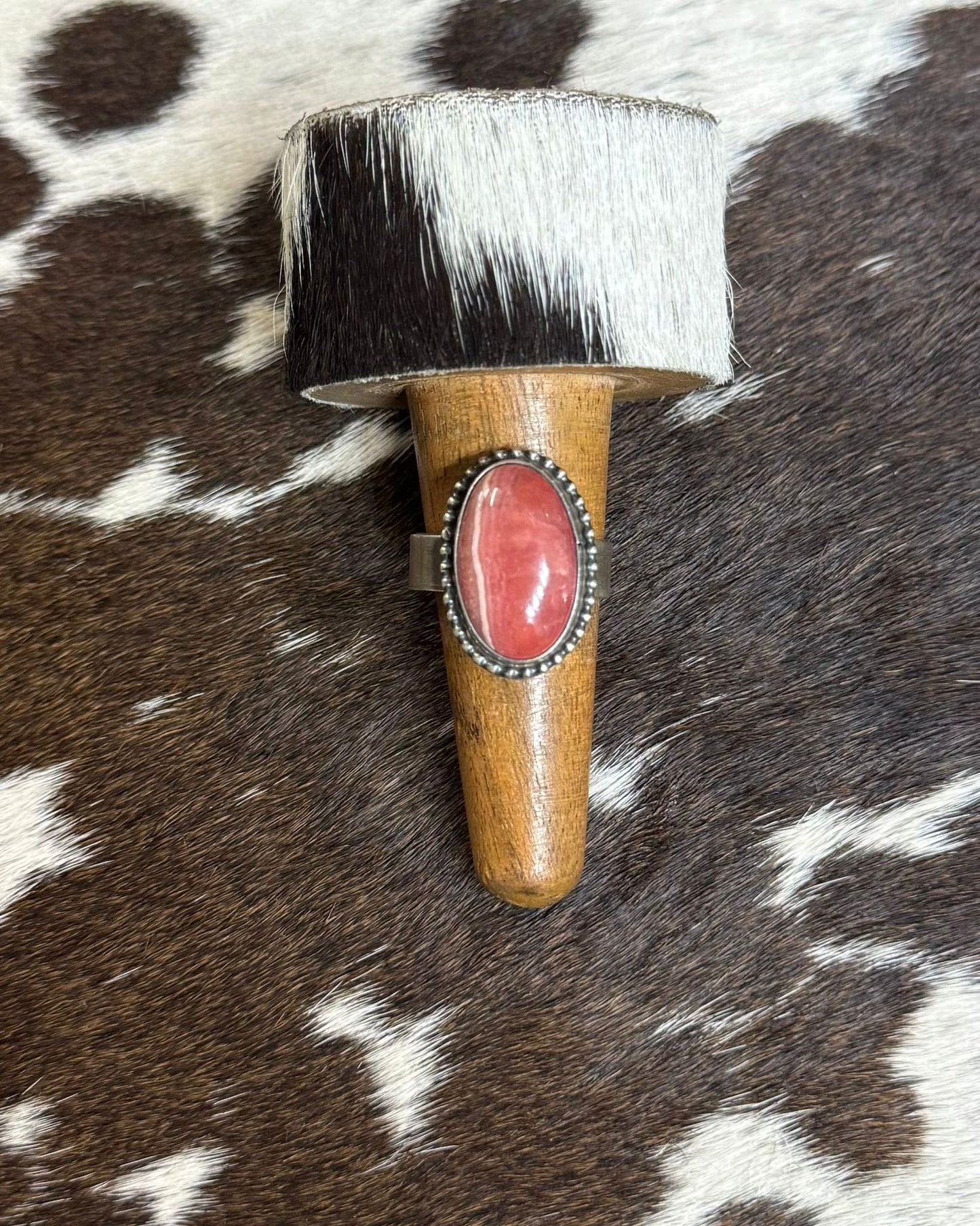 Simple Pink Rhodocrosit Ring *Native