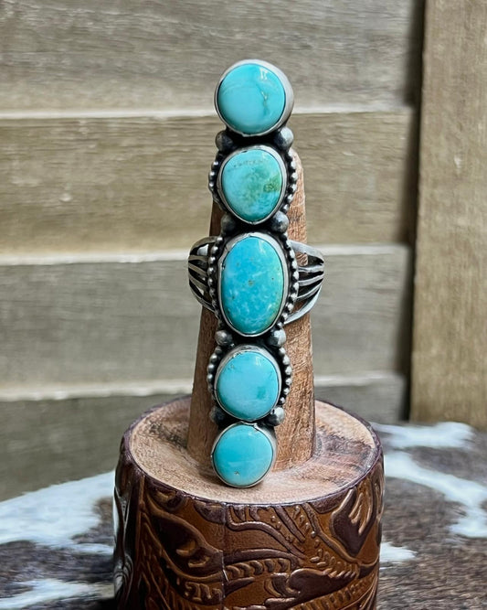 Long 5 Stone Ring *Native