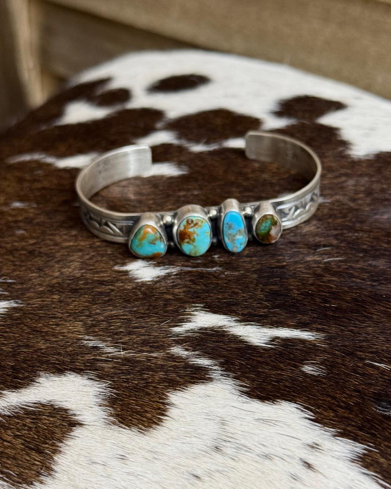 Turquoise 4 Stone Cuff *Native