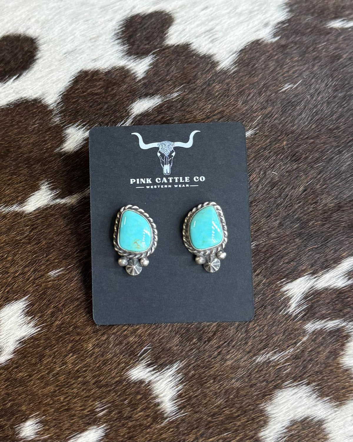 Mini Kingman Turquoise Starburst Stud *Native
