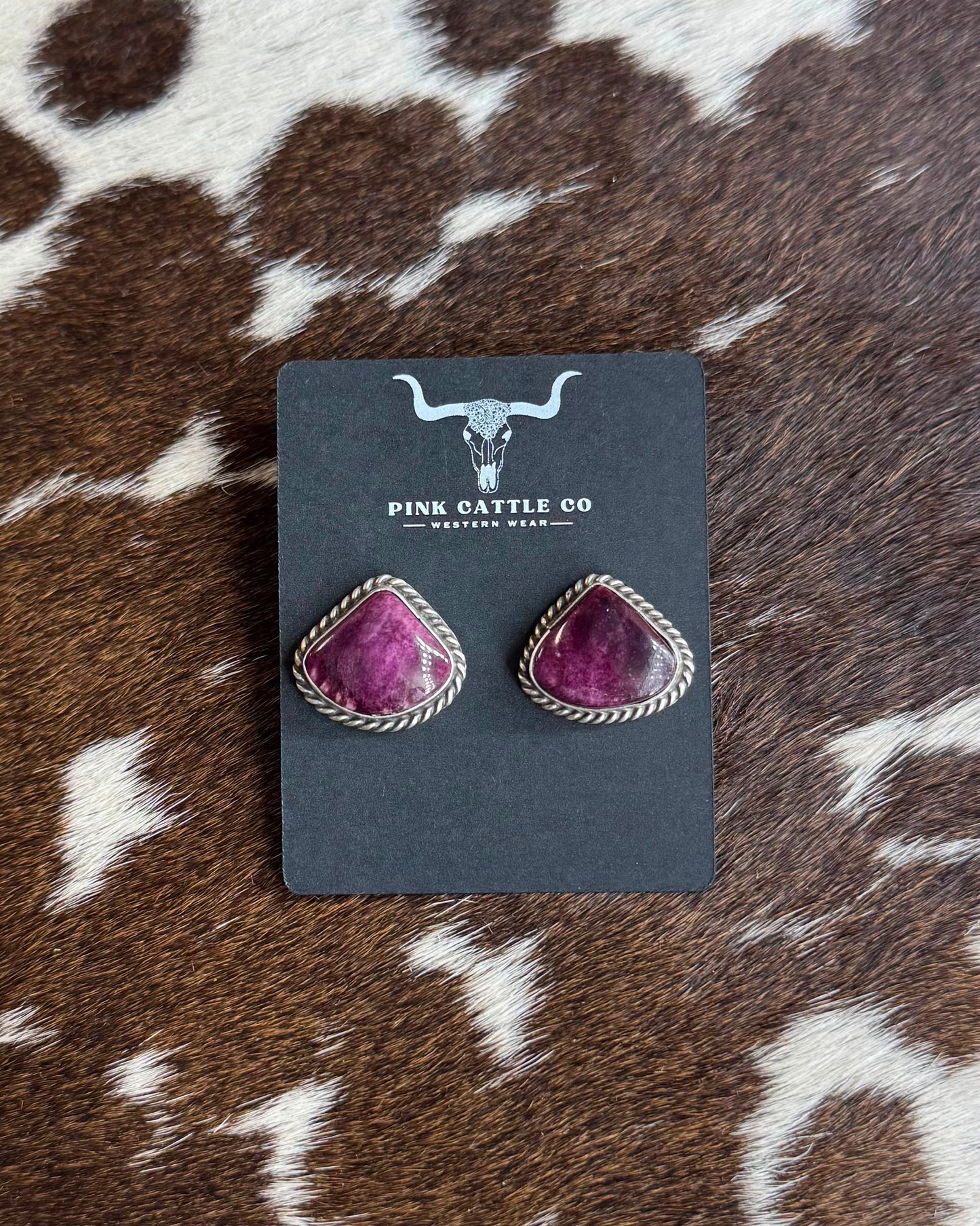 Purple Spiny Teardrop Earrings *Native