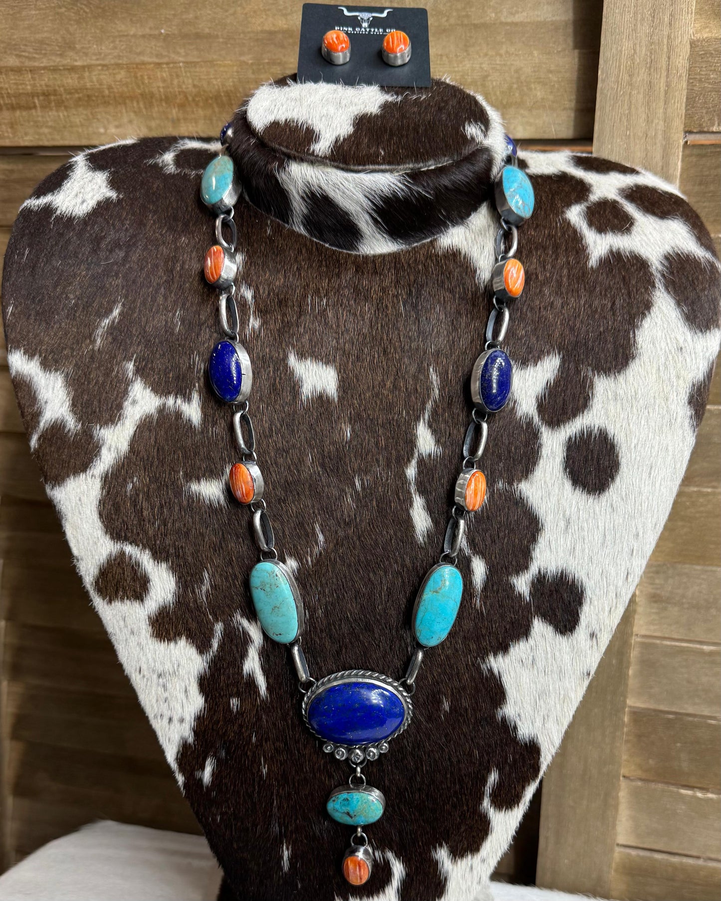 Lapis & Spiny Kingman Statement Necklace *Native