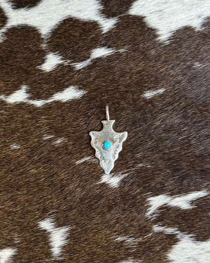 Turquoise Arrowhead Pendant *Native