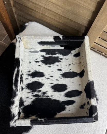 Black Cowhide Jewlery Tray