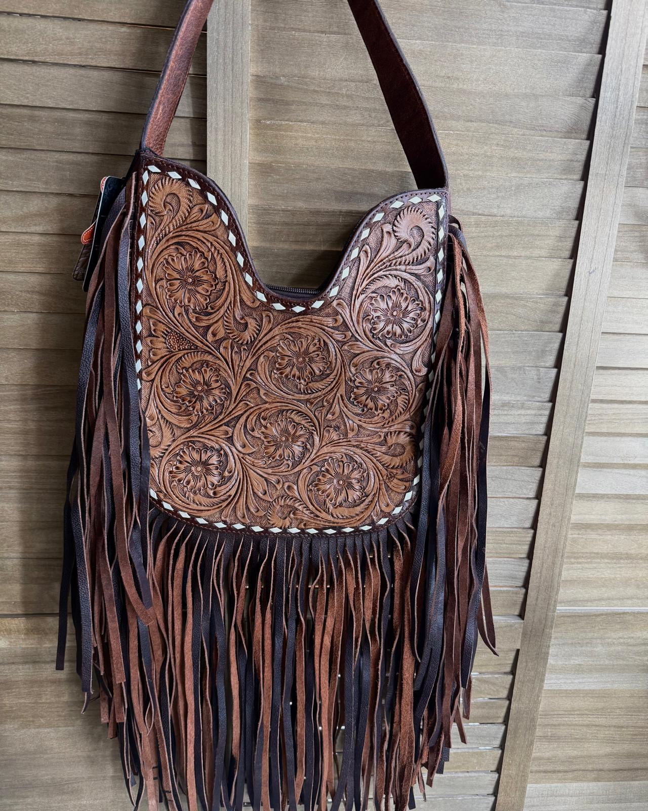 Flower Tooled Bag
